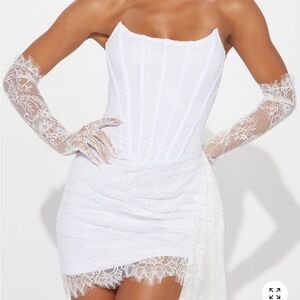 Elegant White Lace Corset Dress size s $30